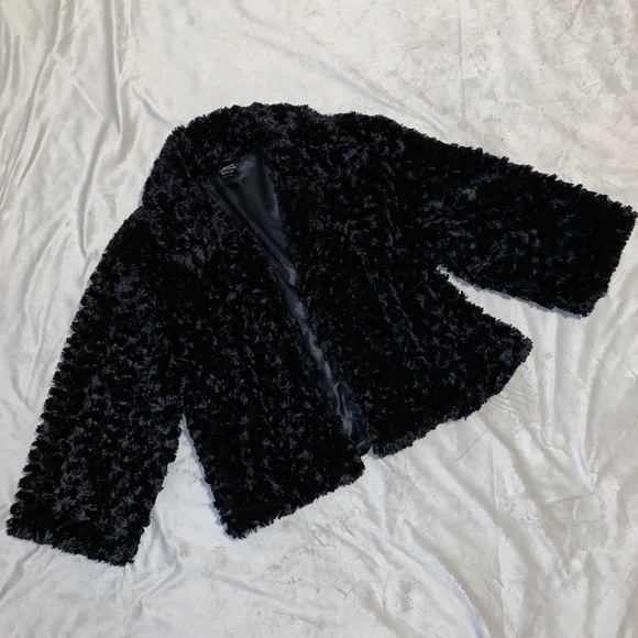 Cejon Jackets & Blazers - Cejon Black Fluffy Open Blazer Large Cejon Jackets & Blazers - Cejon Black Fluffy Open Blazer Large